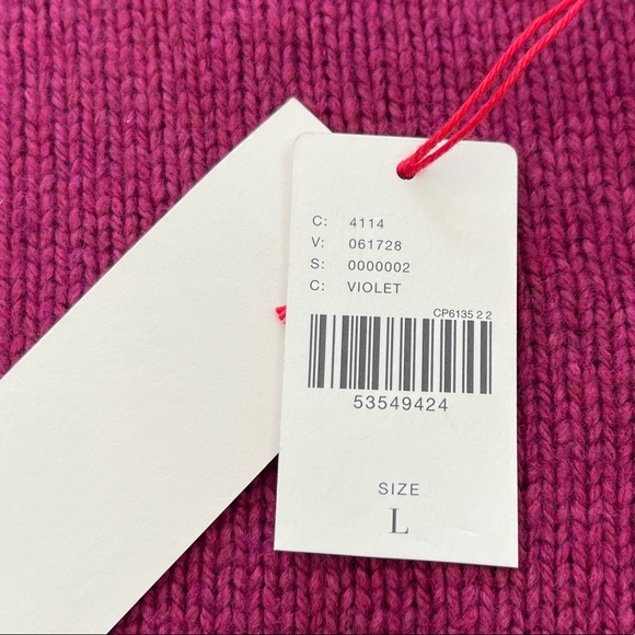 HP! Anthropologie Blair Turtleneck Sweater Magenta NWT Women’s Size Large - Picture 5 of 7